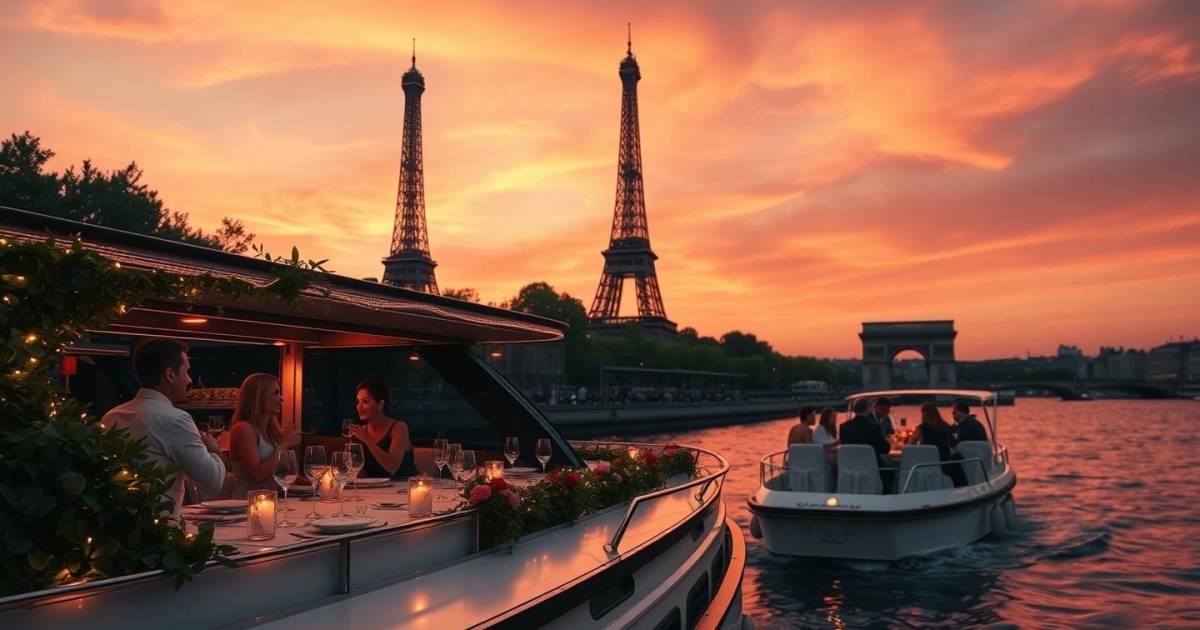 Plaisirs aquatiques : découvrez la ville de l'amour à travers un diner croisière inoubliable